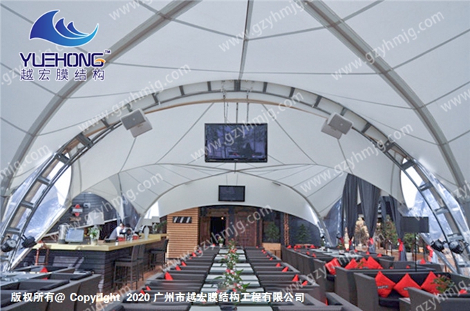 Membrane Structure Ceiling for Commercial Restaurant Video