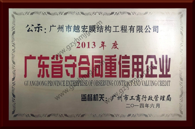 Guangdong Provincial Contract-Abiding & Credit-Rated Enterprise