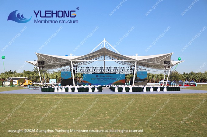 Estructura de membrana para escenario en la Conferencia de la Industria de Flores y Plantas de Zhongshan