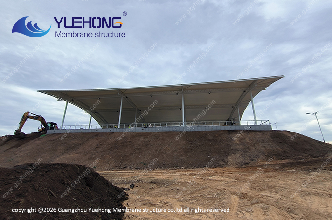 Cubierta de membrana estructural para la central nuclear de Zhanjiang, Guangdong