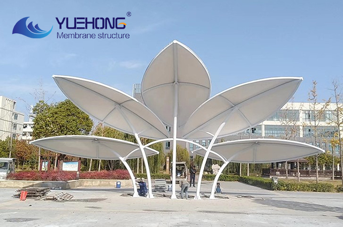 Estructura de membrana paisajística