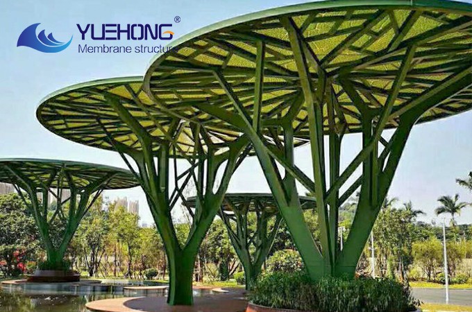 Estructura de membrana paisajística