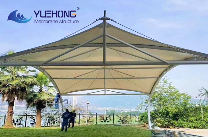 Estructura de membrana paisajística