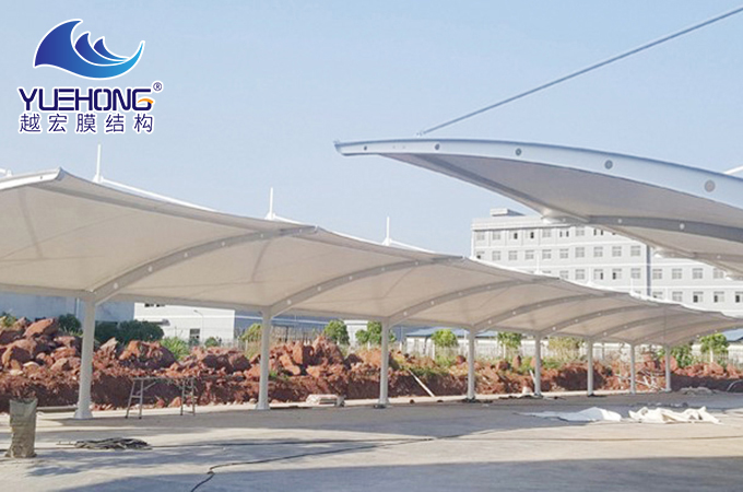 7字型膜结构车棚