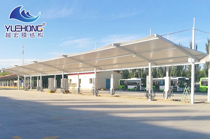 膜结构充电桩棚