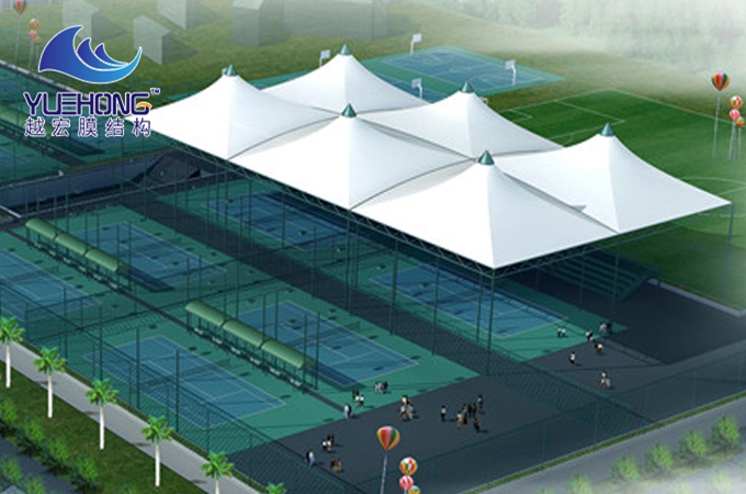 网球场膜结构顶棚