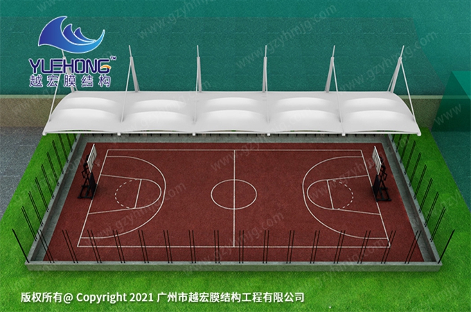 篮球场膜结构顶棚