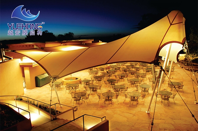 户外餐厅膜结构顶棚