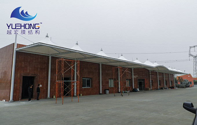某卫浴场所膜结构车棚工程案例
