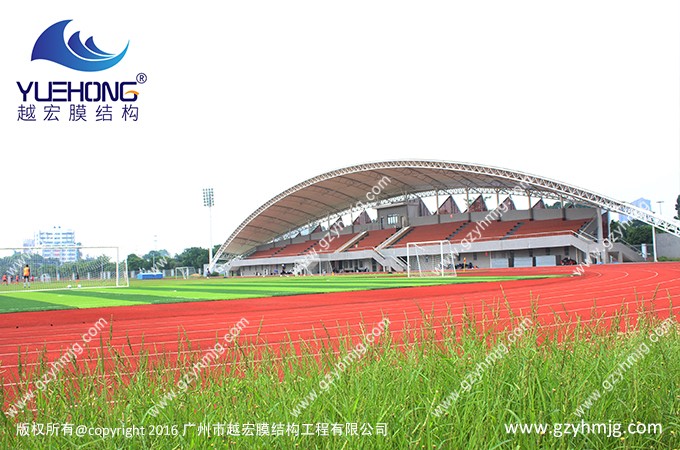 广州某游泳馆膜结构遮阳棚工程案例