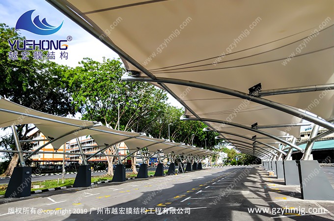 马来西亚膜结构车棚工程案例