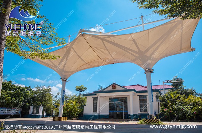 海南某检查站膜结构工程案例1
