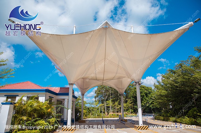 海南某检查站膜结构工程案例2