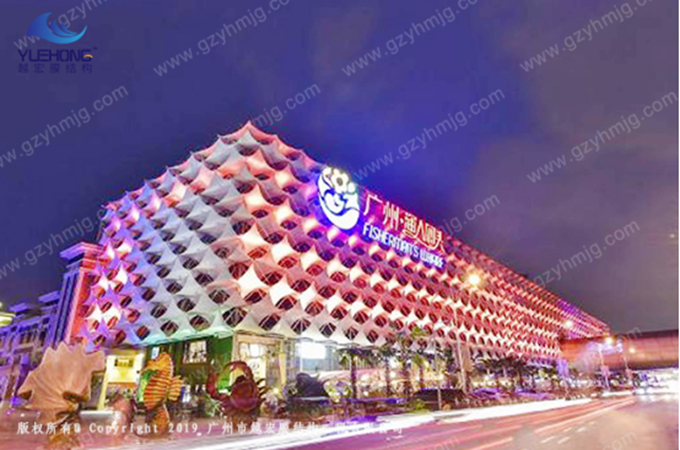 广州某商业楼膜结构幕墙工程案例