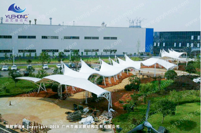 湖南某工業區景觀膜結構工程案例