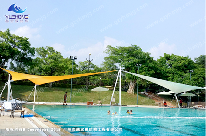 增城某泳池張拉膜結構案例